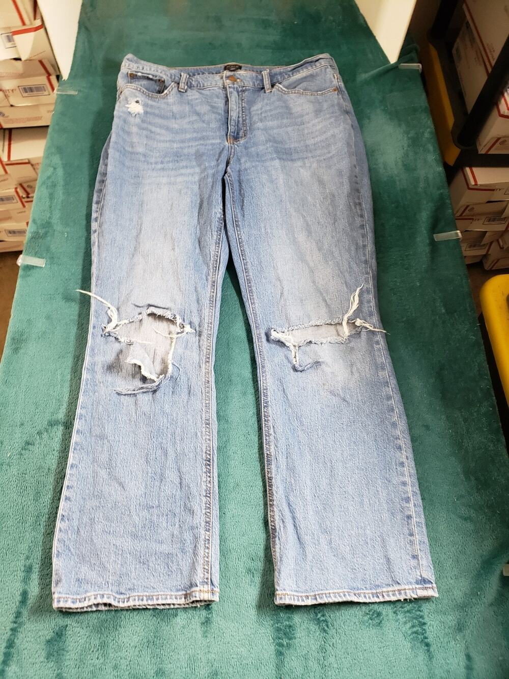 J.Crew Jeans Size 32 Tall Women Blue Stretch Pants Mid Rise Flared Crop